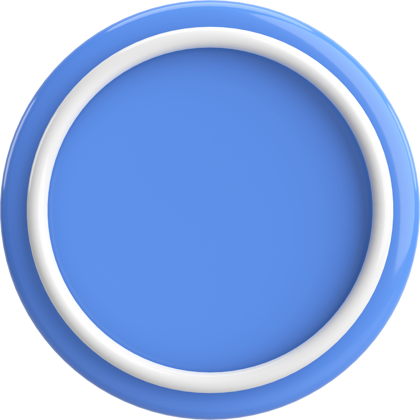 3D circle button. Empty button. 3D illustration.